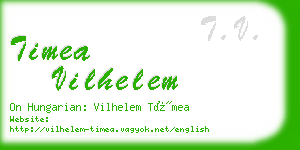 timea vilhelem business card